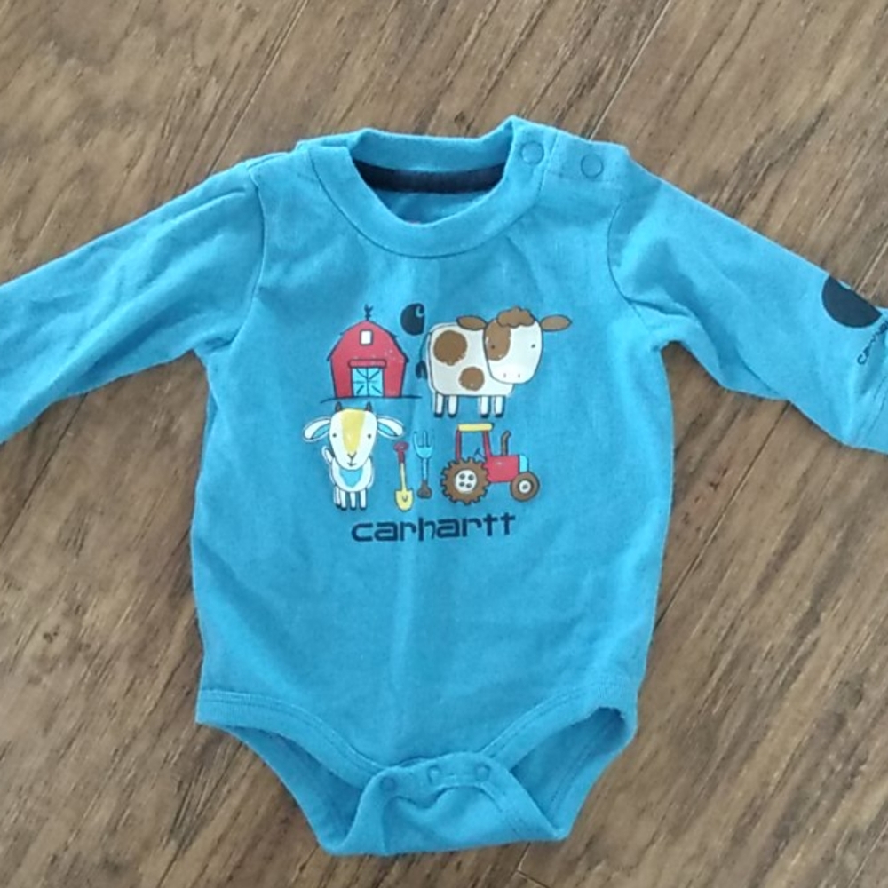 Carhartt onsie bodysuit blue 3 month